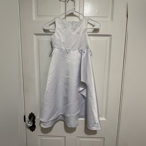 Toddler 3T 4T Wedding Flower Girl White Dress Sleeveless Long Dress Up